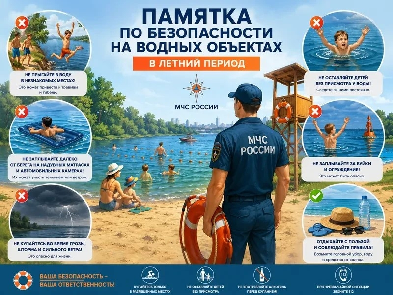 Памятка по безопасности на водных объектах